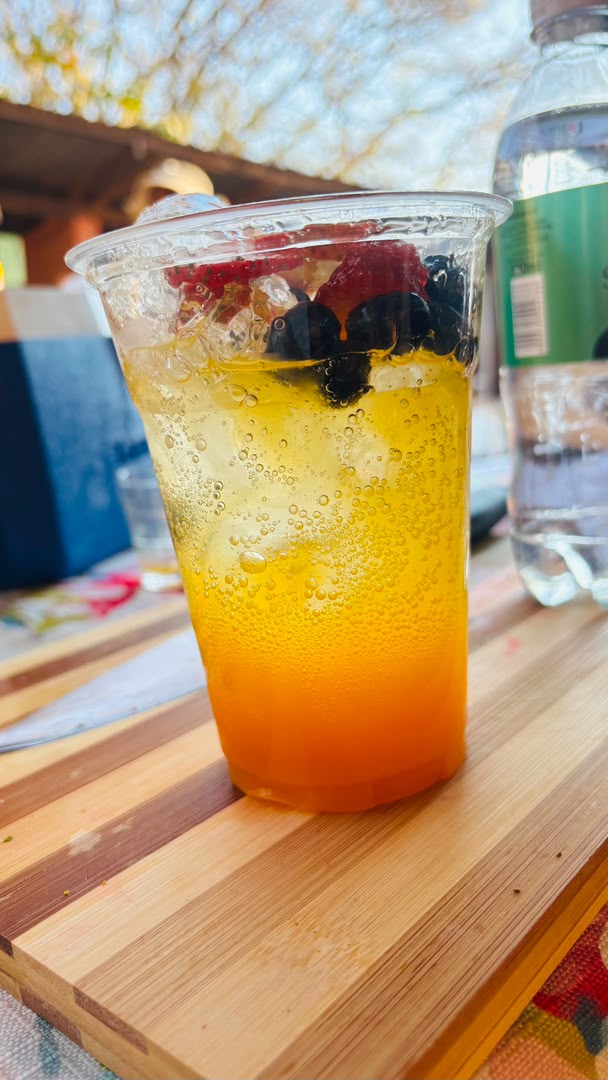 Chilled Granaburst mocktail served at Stables Market